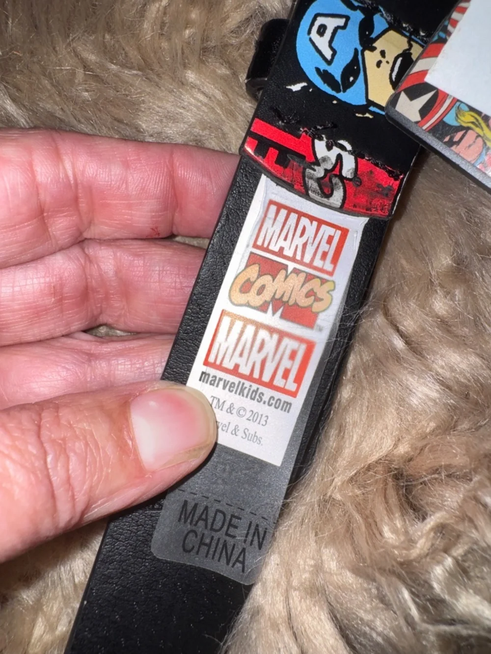 NEW VTG Marvel Superhero Kids Belt- 2013 - Spider-Man- Thor- Iron Man- And More